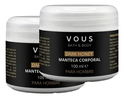 Crema Hidratante Hombre Vous Dark Honey 24 Horas 100ml 2×1