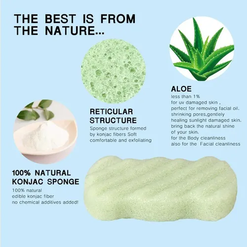 Y Tamaño Más Grande Esponja Todo Esponja Facial Áloe