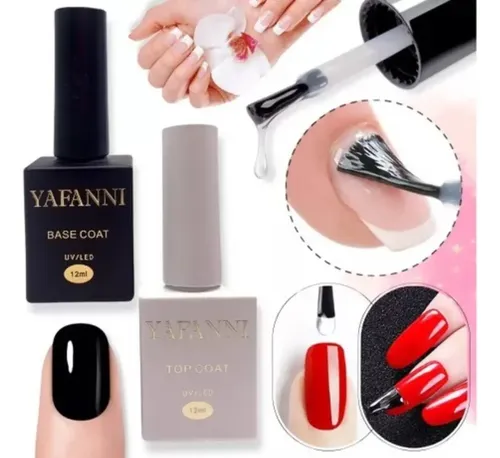 Base Coat Y Top Coat Semipermanent Uñas Esculpidas Manicuria