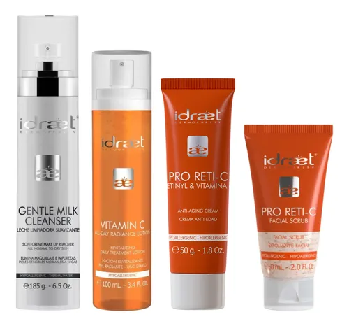 Rutina Skincare Piel Seca Antiage Retinol Hialuronico Idraet
