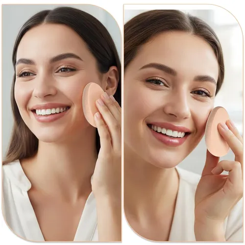 4 Esponjas De Maquillaje Planas Para Base, Esponja De Base,