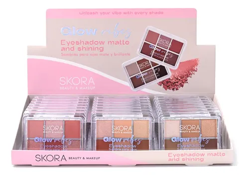 Paleta Sombras Para Ojos Skora Glow Vibes 6 Tonos Polvo