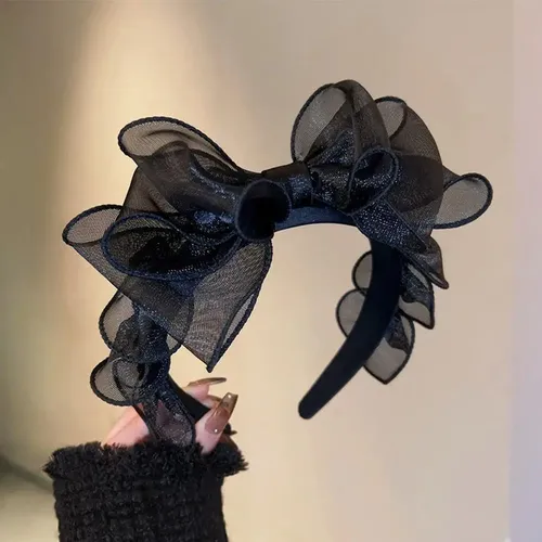 Accesorios Para El Cabello Para Mujer Con Lazo Negro De Punt
