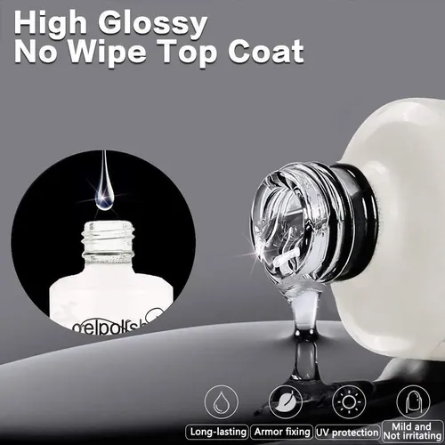 Set De Esmaltes Gel Base Y Top Coat Vishine 15ml