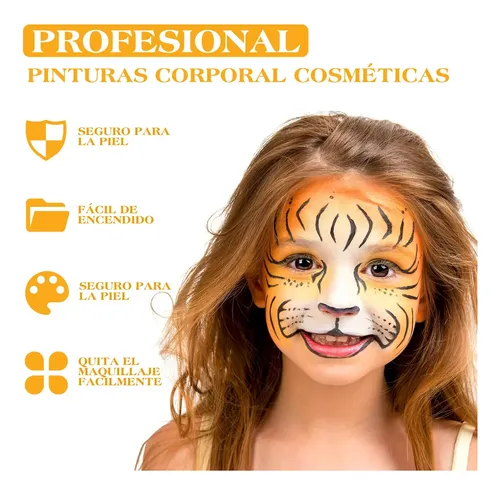 Juego De Bandejas De 20 Pinturas For Rostro Y Cuerpo