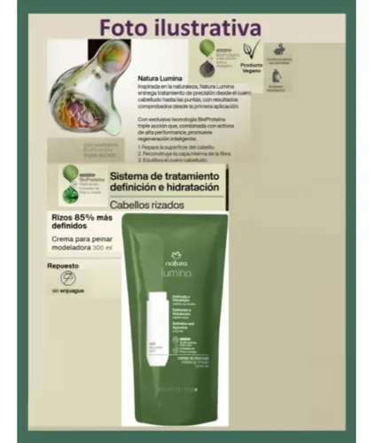 Repuesto  Crema Para Peinar Cabello Rizado Natura