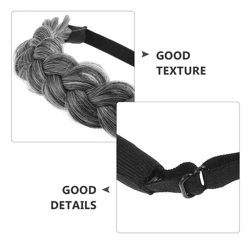 Diadema Ajustable Trenzada Para Cabello Sintético Mujer