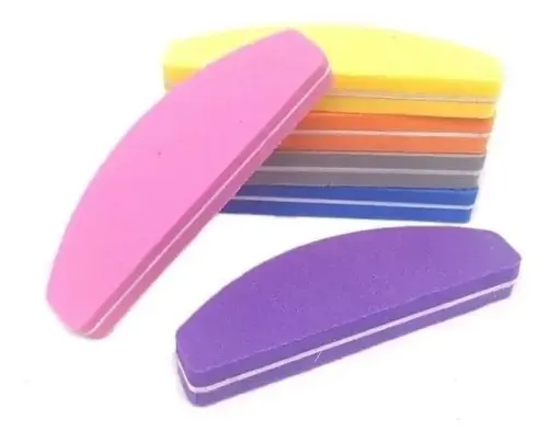 Lima Esponja Luna Mini 3 Unidades 100/180 Manicuria Uñas Esculpidas