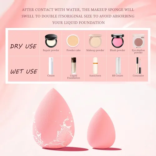 Pack 6 Esponjas Maquillaje Micro Porosas Suaves
