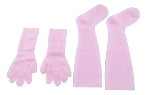 Set 2 Pares Guantes Y Medias Gel Silicona Hidratantes