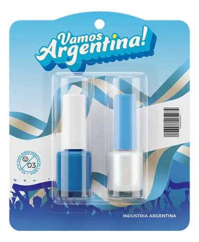 Pintacara Maquillaje Kit X7 Argentina Hincha Labial Esmalte