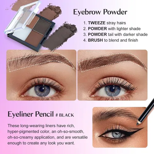 Kit Maquillaje Color Nymph 4 Bandejas Estuche Maleta