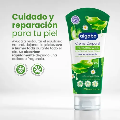 Crema Corporal Aloe y Manzanilla 200ml Algabo