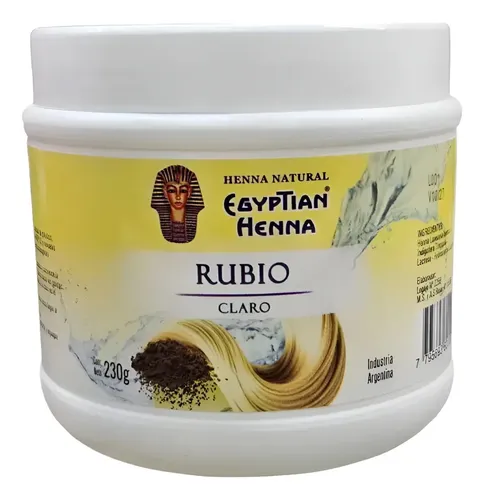 Egyptian Henna Matizador Polvo X 230gr Rubio Claro