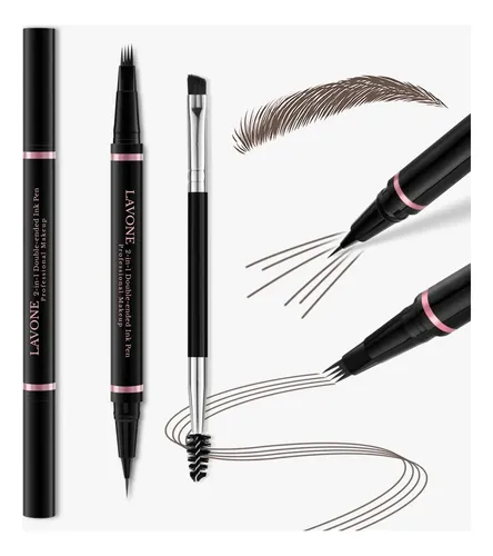 Lavone Lápiz 2 En 1 Cejas Negro Marrón