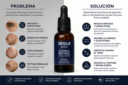 Sérum Facial Hombre Vitamina C Antiedad Hidratante