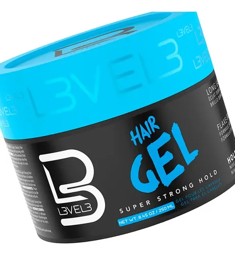 Level 3 Hair Gel De Peinado Super Strong Hold Pelo 250ml 6c