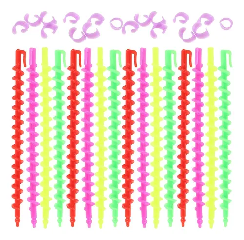 52 Varillas De Plástico En Espiral Para El Pelo, Peluquería,