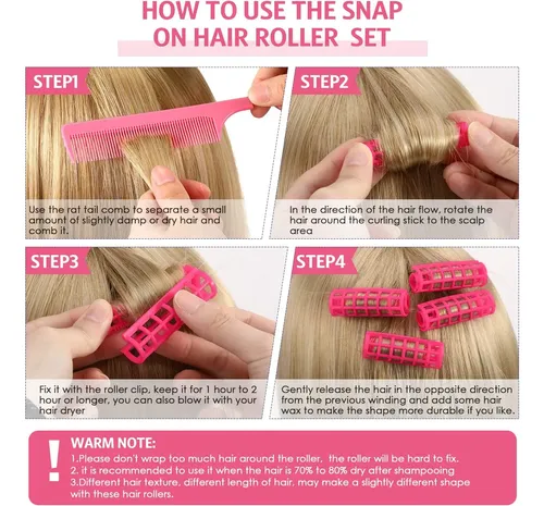 Syhood 24 Rodillos A Presión, Rulos Pequeños Para Cabello