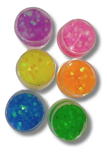Party Box Bar Kit Glitter Gel X6 Disco Fluo Neon Fiesta Fx