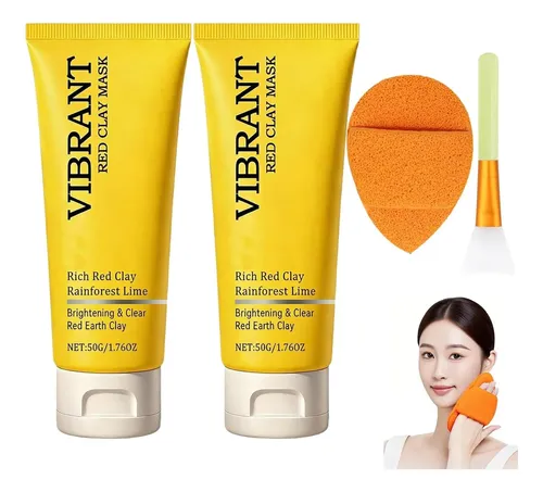 Mascarilla Facial De Arcilla Roja Australiana 50 G X2 +
