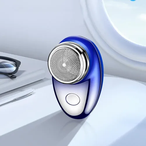 . Mini Afeitadora For Hombres, Depilación Con Degradado Azul
