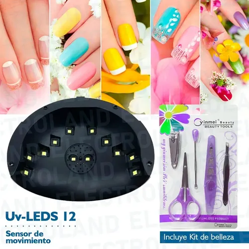 Cabina Led Sun Uñas 36w Usb Sensor De Movimiento + Kit Regal