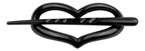 Hebillas Pasantes De Corazón De Pelo Para Rodete Pack X 12
