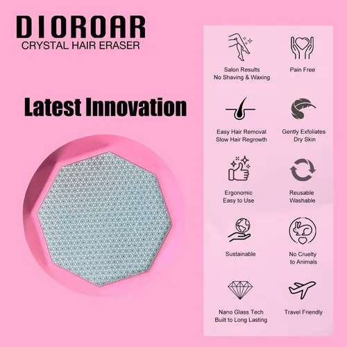 Borrador De Pelo De Cristal Dioroar, Depiladora Indolora Y N