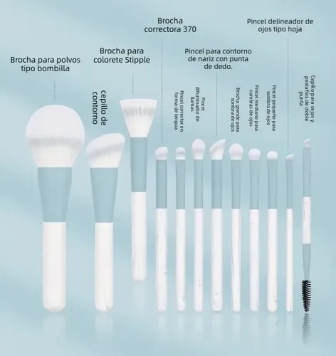 Professional 12-piece Portable Makeup Brush Set