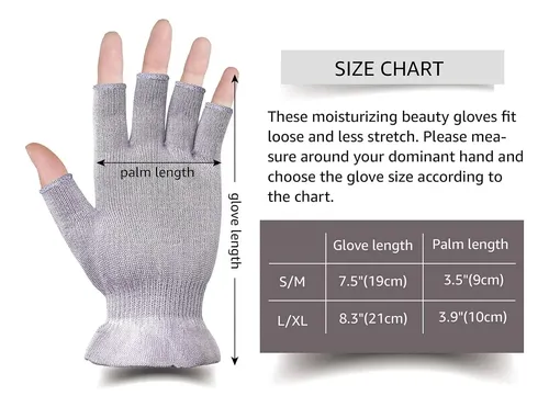 Guantes Sin Dedos Hidratantes Lavanda Para Manos Secas Uv