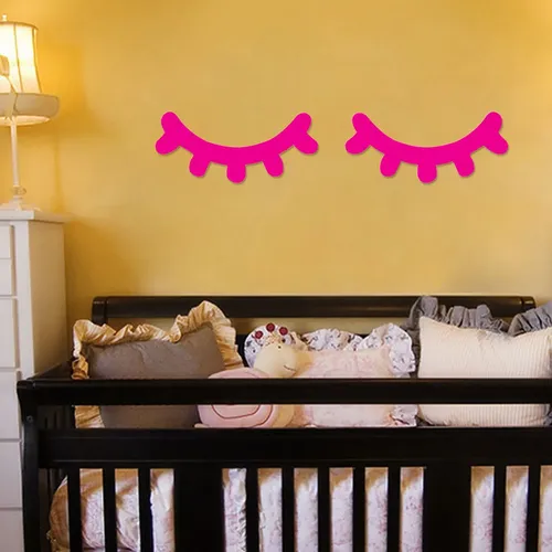 Adhesivo De Pared O Con Forma De Par De Pestañas Para Decoración Del Hogar, Dormitorio, Vinilo, Talla M
