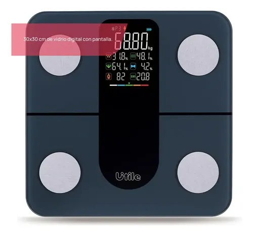 Balanza De Baño Personal Inteligente Bluetooth 200 Kg Utile Azul