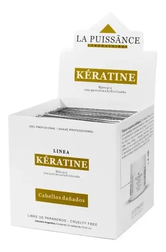 Mascara Capilar Con Keratina La Puissânce 24 Sobres X 15ml