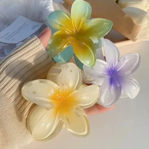 Broche Hebilla De Pelo En Forma De Flor X 3