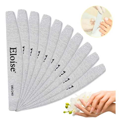 10 Limas Eloise 180/240 Para Uñas Manicuria Ultra Fina