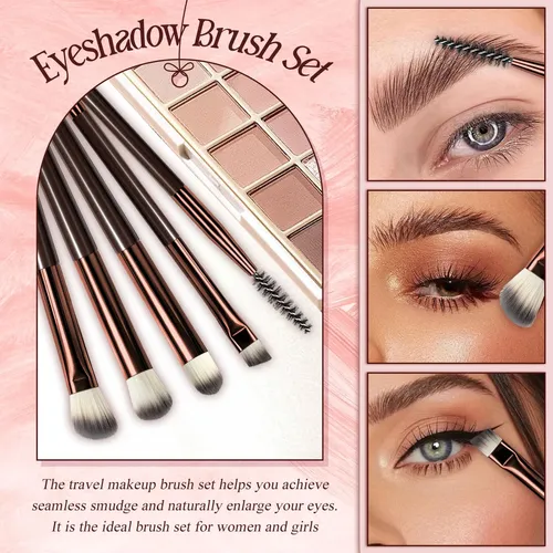 Set 10 Brochas De Maquillaje Koulate Sintéticas Café