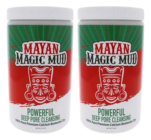 Mascarilla De Arcilla Bentonita Mayan Magic Mud 64 Oz 2 Pzs
