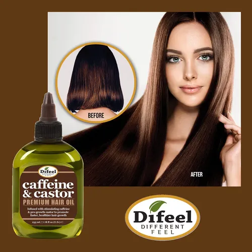 Aceite Capilar Difeel Con Cafeína Y Ricino 210 Ml
