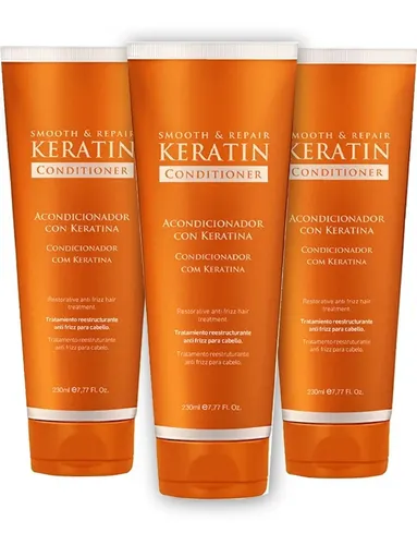 Kit 3 Acondicionador Keratina Fidelité 230ml.
