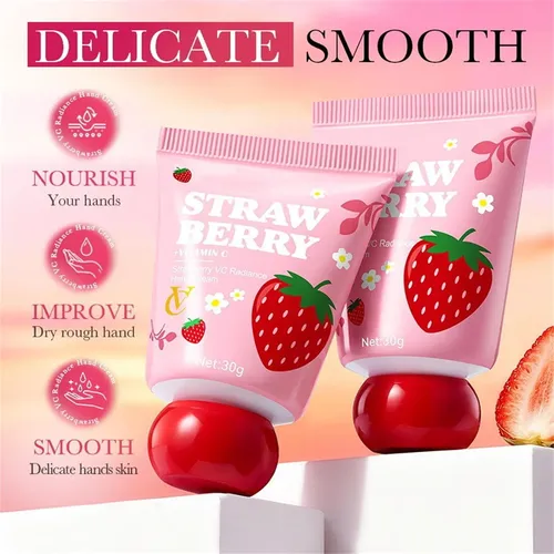 Crema De Manos De Fresa 3 Paquetes, Loción De Manos En