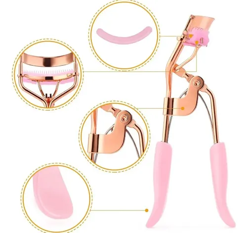 Kit Belleza Arqueador Rizador De Pestañas Pinza Cejas Tenaza