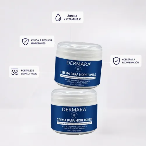 Crema Para Moretones Dermara Vitamina K Hematomas 100ml 2×1