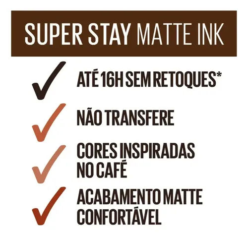 Labial Líquido Maybelline Super Stay Matte Ink Coffee 265 Ca
