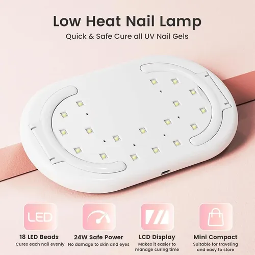 Lámpara De Uñas Uv Led Lasonas 24w Mini Portátil 3