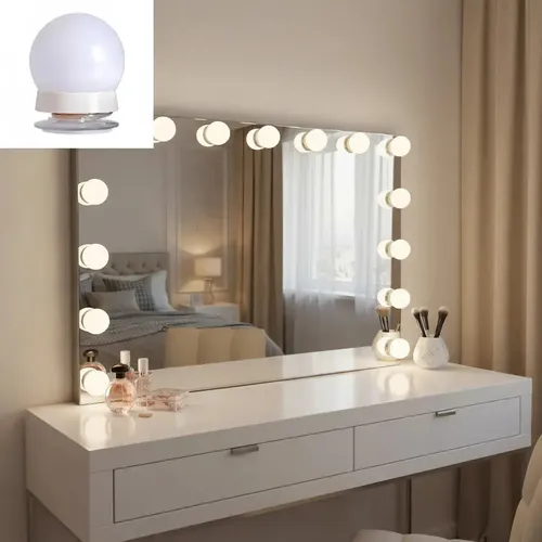 Kit 10 Focos Lamparas Luz Led Espejo Usb Maquillaje Camarin Veoquiero