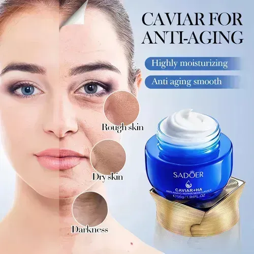 Crema Facial Con Caviar Y Acido Hialuronico 55gr Sadoer Todo Tipo De Piel Día/noche