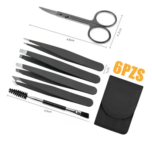 Set Profesional De 6 Pinzas Para Cejas