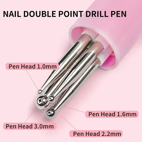 Kit Para Uñas Con Puntero Y Pintura Rosa Para Diseño