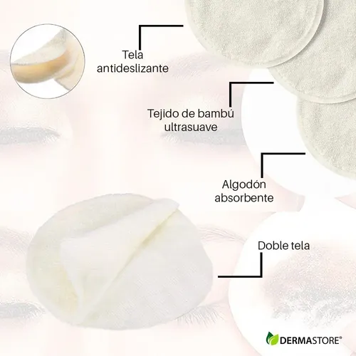 Set 3 Pad De Limpieza Reutilizable Facial Hipoalergénico